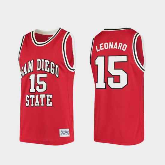 Men San Diego State Aztecs Kawhi Leonard Alumni Red College Baketball Jersey
